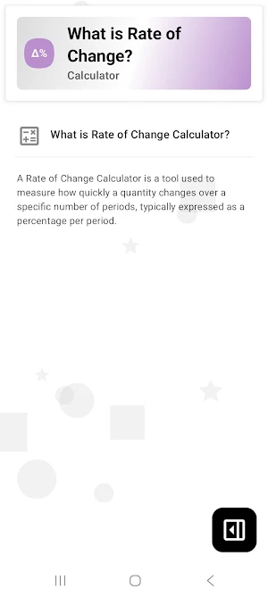 Rate of Change Calculator Screenshot 1