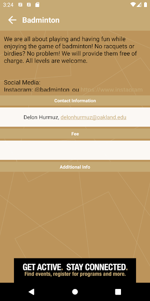 Oakland University Rec Well Screenshot 1