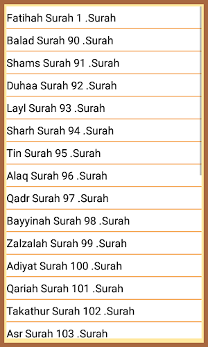 Salah Surahs In Quran Screenshot 1