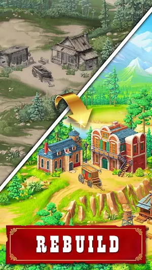 Jewels of the Wild West: Match gems & restore town Screenshot 1