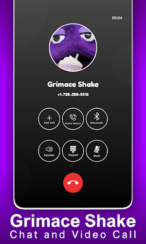 Evil Grimace Shake Video Call Screenshot 3