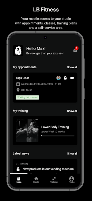 LB Fitness App Screenshot 0