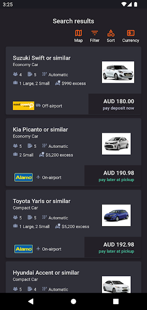 CarHire We compare car rental Screenshot 2
