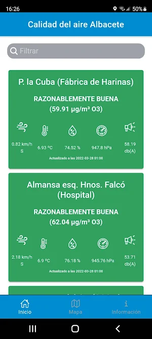 Calidad Aire Albacete Screenshot 1