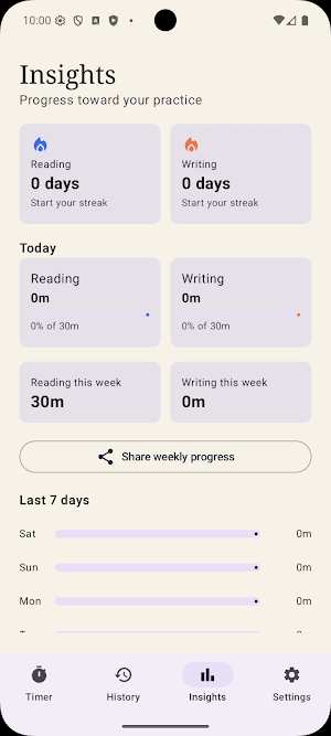 Pagio: Reading & Writing Timer Screenshot 2