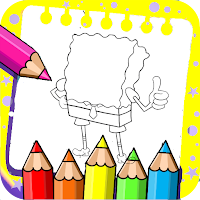Coloring sponge and Cartoons