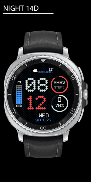 Night 14D - Digital Watch Face Screenshot 0
