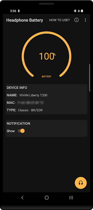 Bluetooth Headphone Battery Screenshot 2