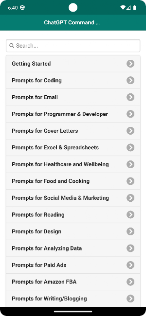 Command Prompts for ChatGPT Screenshot 2