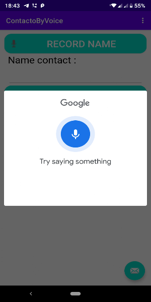 Add contact by voice Screenshot 1