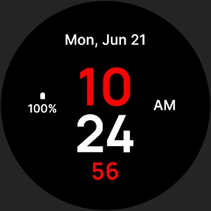 Black Minimal Watch Face Screenshot 3