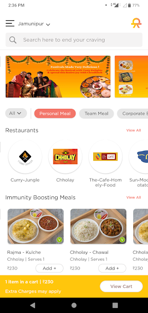 CloudKitch Virtual Food Court. Screenshot 0