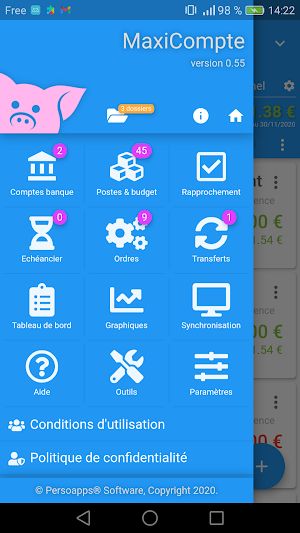MaxiCompte: Budget familial & Compte banque Screenshot 0