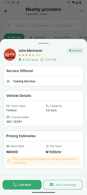 MobilityNG - Road Assistance Screenshot 2