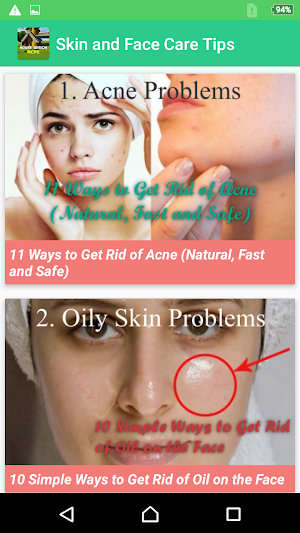 Facial skin care - acne, blackheads, wrinkles Screenshot 1