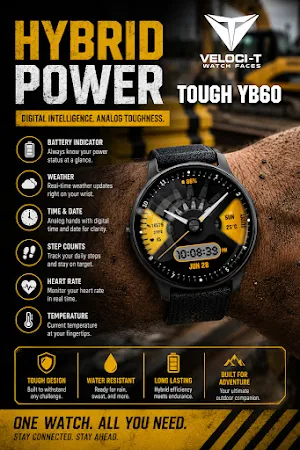 Tough YB60 Watch Face Screenshot 2