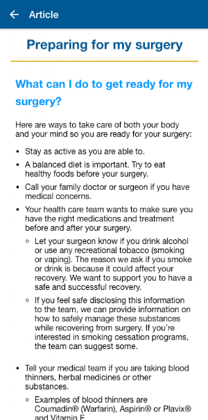 My Surgery @ UHN Screenshot 1