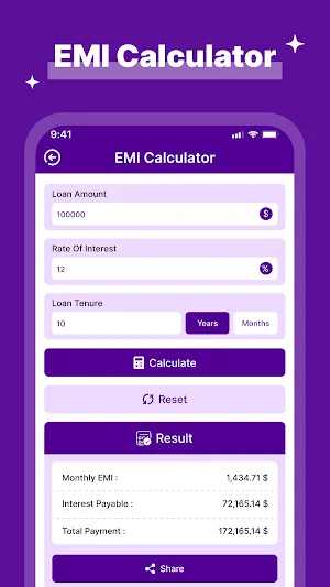 Loan EMI Calculator Screenshot 1