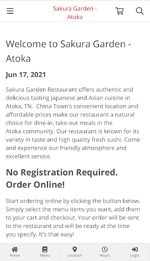 Sakura Garden - Atoka Ordering Screenshot 0