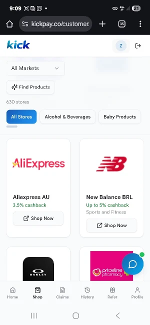 Kick Cashback: Fast Rewards Screenshot 0