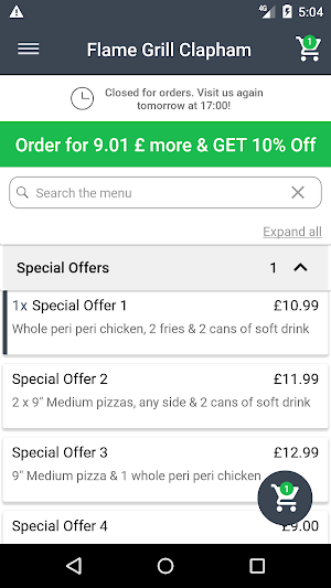 Flame Grill Clapham Screenshot 1