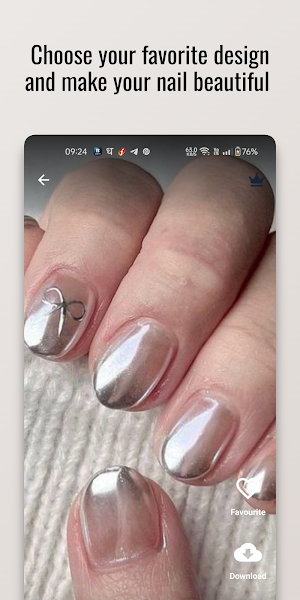Silver Gleam Nail Art Design Screenshot 2