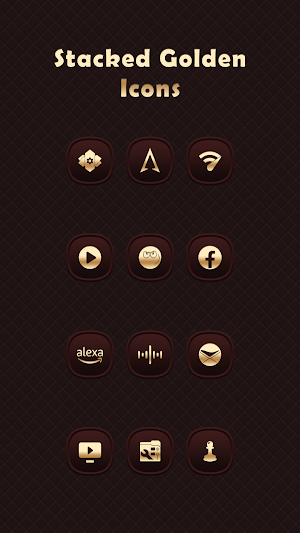 Stacked Golden - Red Icons Screenshot 3