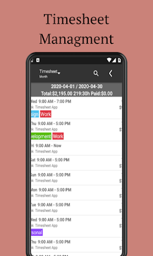 Timesheet App - Work Log Hour Screenshot 2