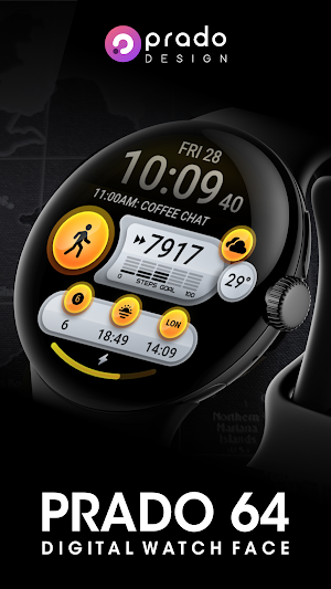 PRADO 64 Digital Watch Face Screenshot 0