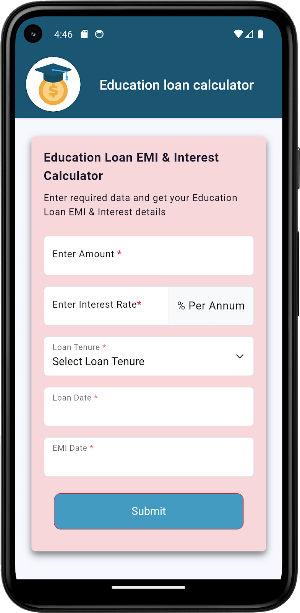 Education Loan Calculator Screenshot 1