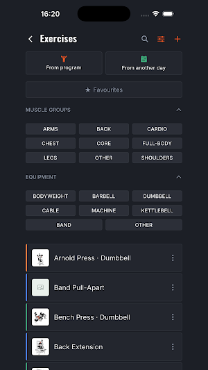 Workout & Gym Log Screenshot 1