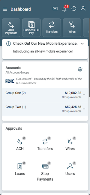Dart Bank Treasury Management Screenshot 0