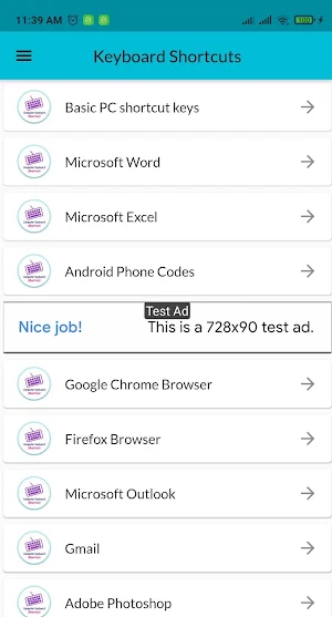 Keyboard Shortcuts Guide for W Screenshot 0