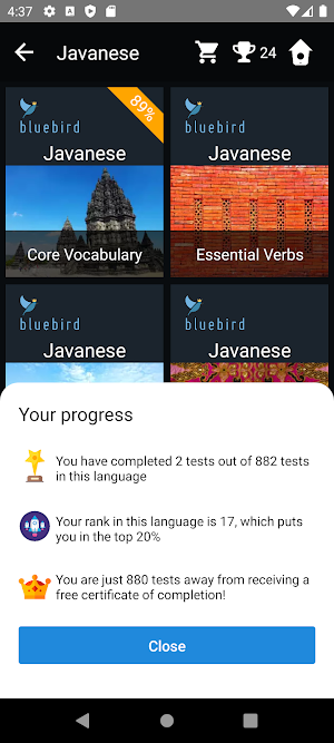 Javanese Language Tests Screenshot 2