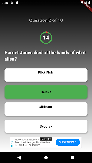 Doctor Who Trivia Quiz Screenshot 1