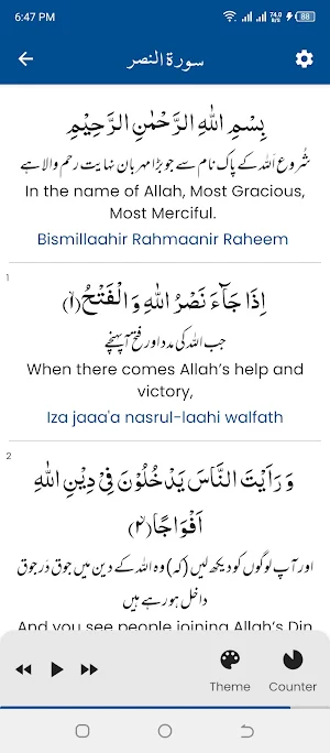 Surah Nasar (سورة النصر) Screenshot 0
