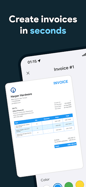 Invoice Maker: Bill & Receipt Screenshot 0