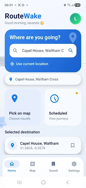 RouteWake: Destination Alarm Screenshot 0