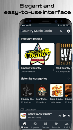 Country Music Radio Screenshot 2