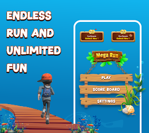 Mega Run - Endless Surfer Screenshot 0