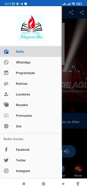 Rádio web Milagres no Altar Screenshot 0