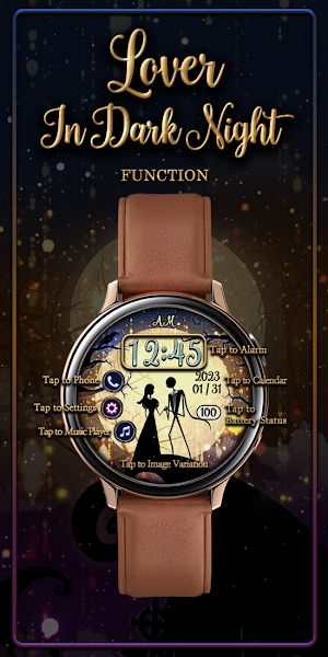 Lover In Dark Night -Watchface Screenshot 1