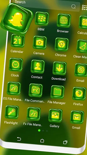 3D Green Gemstone Theme Screenshot 1
