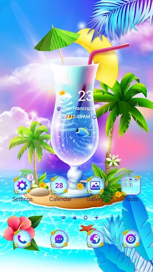Summer Drink Beach - Wallpaper Screenshot 1
