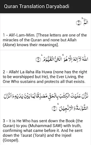 Quran translation Daryabadi Screenshot 3