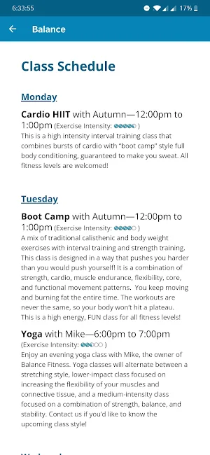 Balance Fitness Screenshot 3