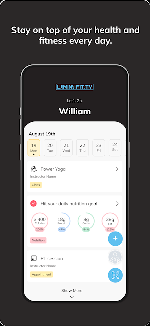 Lumina Fit Tv Screenshot 1