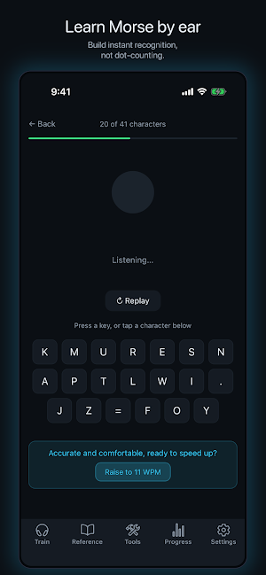 Cadenza: Morse Code Trainer Screenshot 0