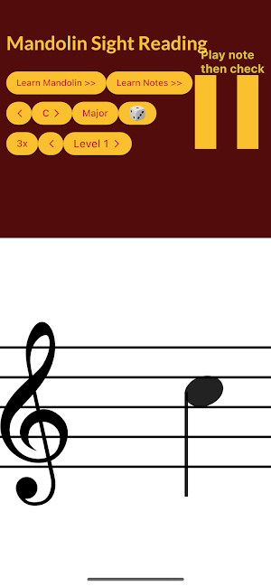 Mandolin Sight Reading Screenshot 0