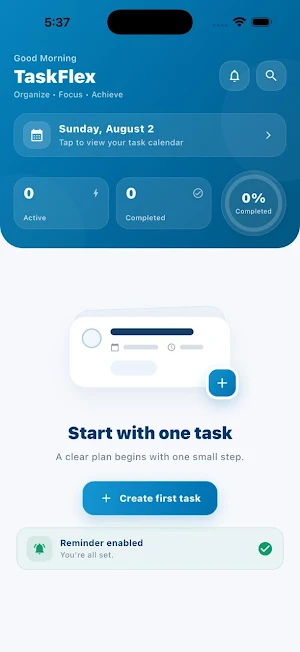 TaskFlex: Planner & Tasks Screenshot 0